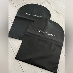 NET -A-PORTER 2 Black Garment Bags 24x62
